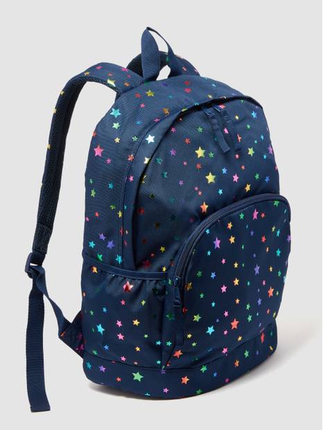Kids Recycled Polyester Star Print Senior Backpack
