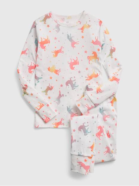 Kids 100% Organic Cotton Unicorn Print PJ Set