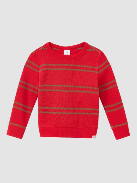 Toddler Ribbed Stripe Crewneck Sweater
