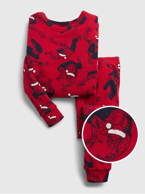 babyGap &#124 Marvel Spider-Man 100% Organic Cotton Holiday Print PJ Set