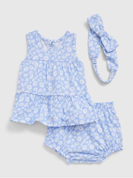 Baby Peplum 3-Piece Outfit Set