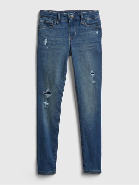 Kids Super Skinny Destructed Jeans with Washwell&#153