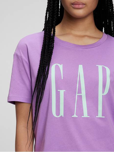 100% Organic Cotton Gap Logo Boyfriend T-Shirt