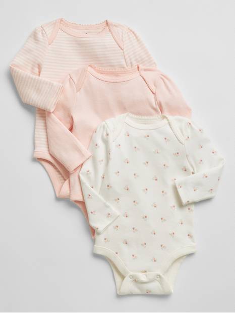 لباس قطعة واحدة بطبعة للأطفال الرضع (3 قطع)