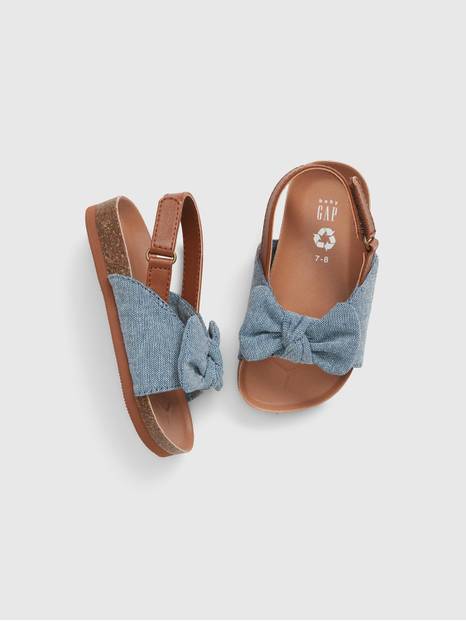 Toddler Chambray Bow Sandals