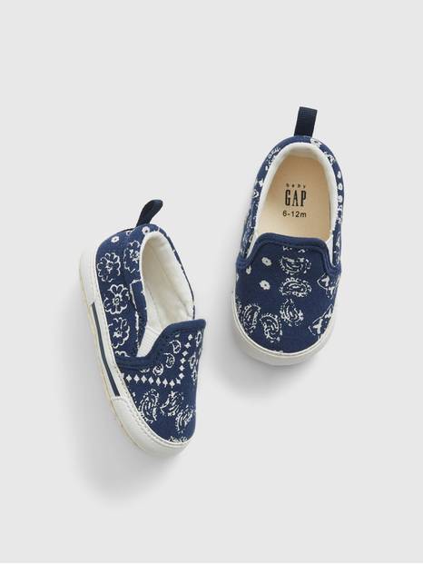 حذاء سهل الارتداء بنقشة باندانا للأطفال الرضع