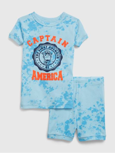 babyGap &#124 Marvel 100% Organic Cotton Captain America PJ Shorts Set
