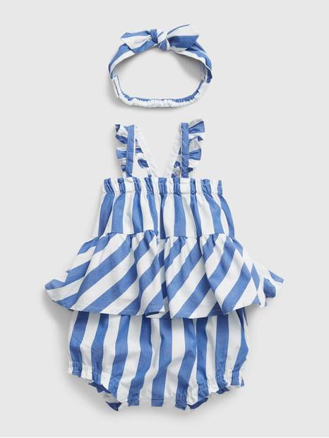 Baby Peplum Three-Piece Outfit Set