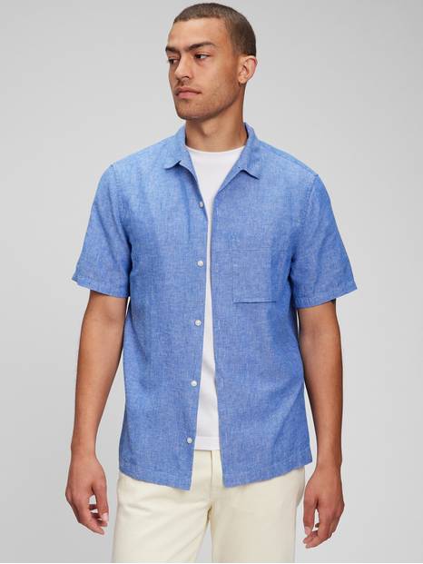 Linen-Cotton Vacay Shirt