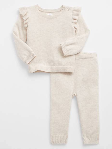 Baby Ruffle Sweater Outfit Set