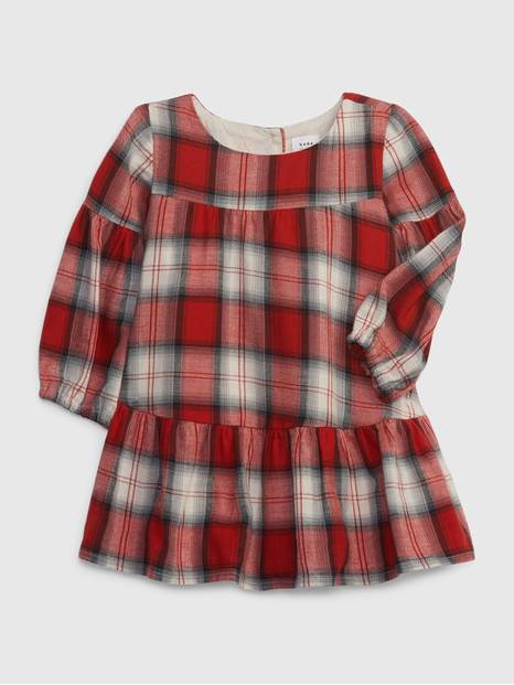 Baby Flannel Tiered Dress