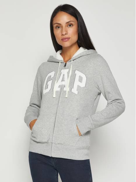 Gap Logo Sherpa Full-Zip Hoodie