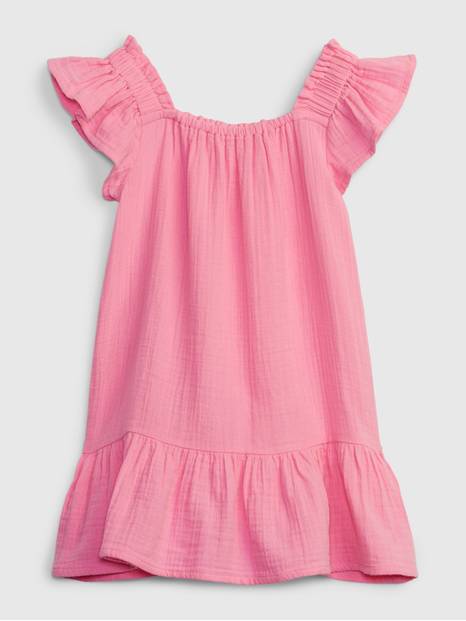 Toddler Crinkle Gauze Tiered Dress