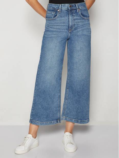 High Rise Stride Ankle Jeans with Washwell  