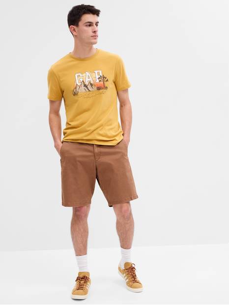 10" Essential Khaki Shorts with Washwell