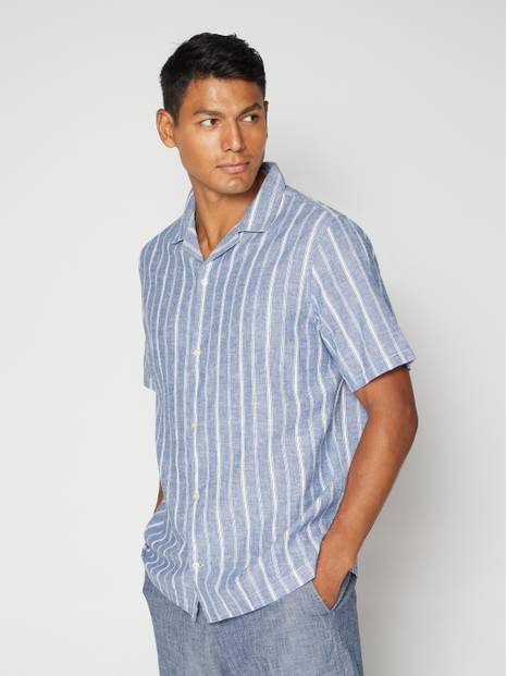 Linen-Cotton Vacay Shirt in Standard Fit