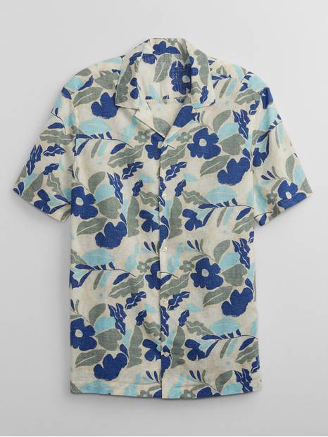 Resort Shirt in Linen-Cotton