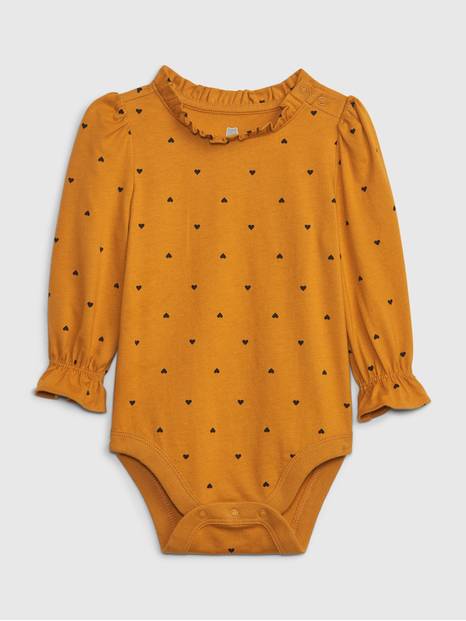 لباس قطعة واحدة ميكس اند ماتش بكشكش 100‏%‏ قطن عضوي للأطفال الرضع
