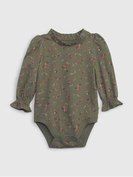 لباس قطعة واحدة ميكس اند ماتش بكشكش 100‏%‏ قطن عضوي للأطفال الرضع